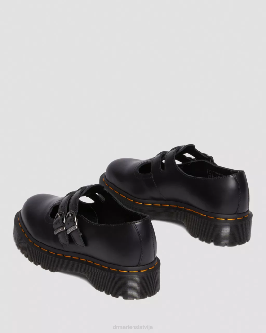 Dr. Martens apavi sievietes melna gluda 8065 ii bex gludas ādas platformas Mary Jane kurpes LHJP225