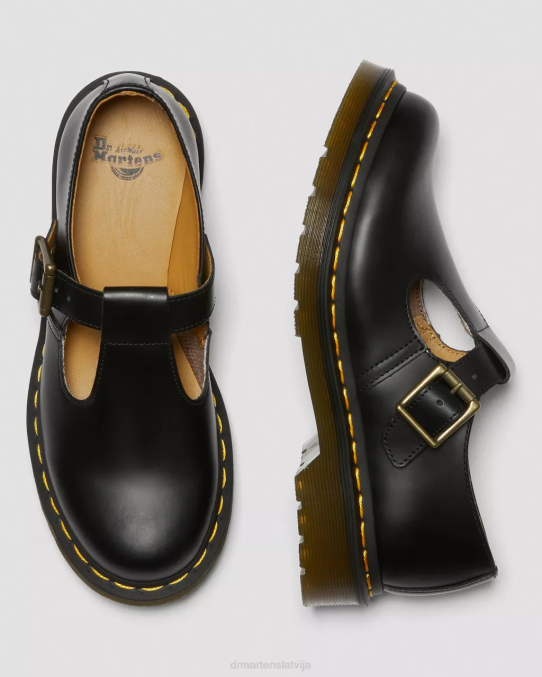 Dr. Martens apavi sievietes melna gluda polley gluda āda Mary Janes LHJP335