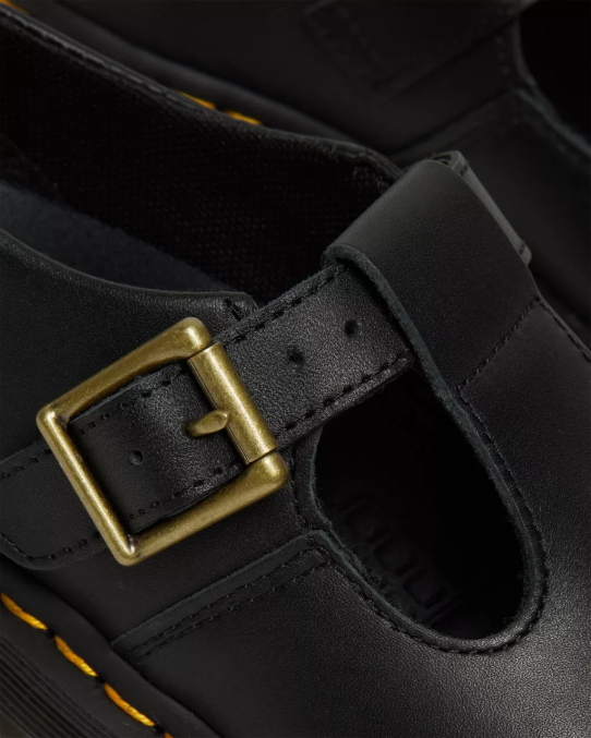 Dr. Martens apavi sievietes melna rūpnieciskā pilngraudu polley neslīdoši Mary Jane kurpes LHJP340