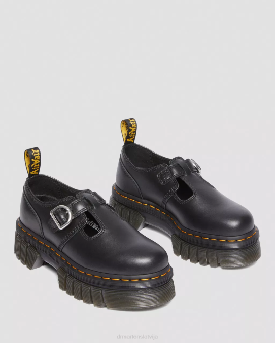 Dr. Martens apavi sievietes melns nappa lux audrick nappa lux platformas Mary Jane kurpes LHJP228