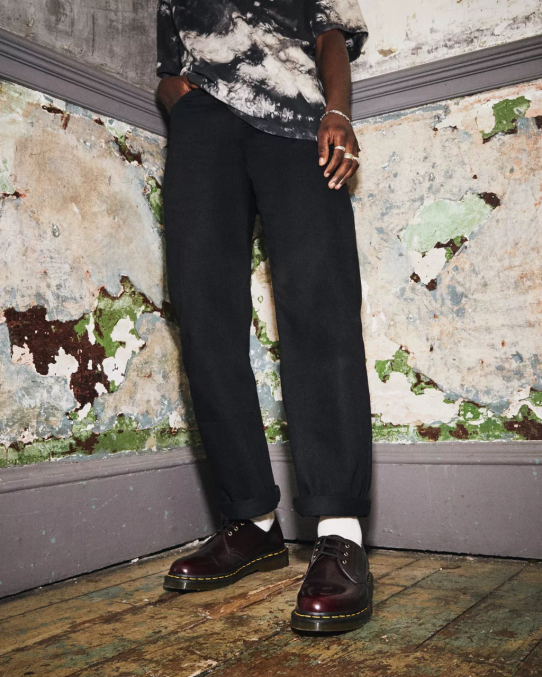 Dr. Martens apavi sievietes ķiršu sarkanā oksforda noberzt vegāniski 1461. gada oksfordas apavi LHJP311