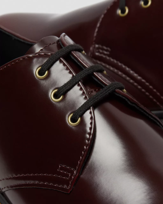 Dr. Martens apavi sievietes ķiršu sarkanā oksforda noberzt vegāniski 1461. gada oksfordas apavi LHJP311