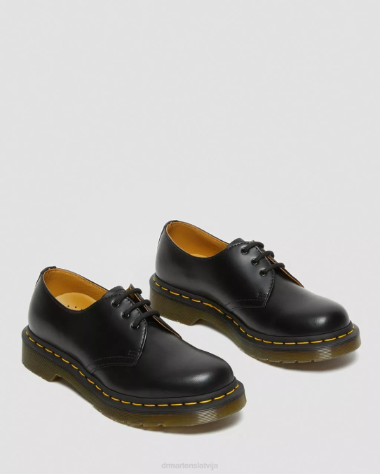 Dr. Martens apavi sievietes melna gluda 1461 gludas ādas oksfordas kurpes LHJP281