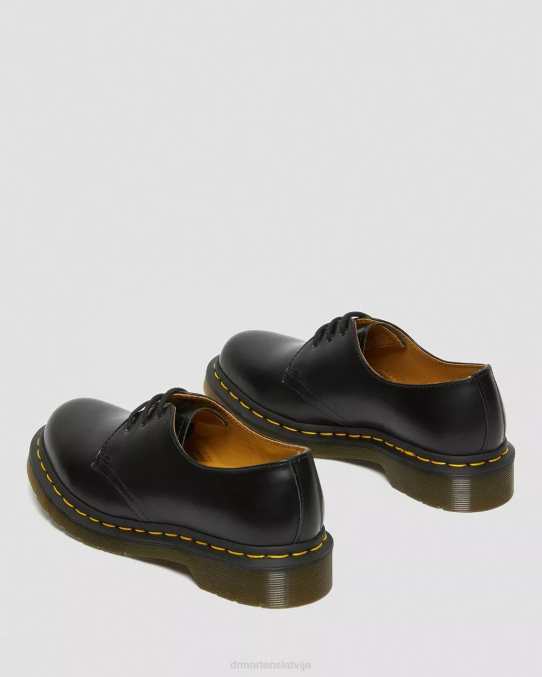 Dr. Martens apavi sievietes melna gluda 1461 gludas ādas oksfordas kurpes LHJP281