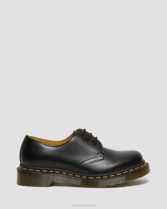Dr. Martens apavi sievietes melna gluda 1461 gludas ādas oksfordas kurpes LHJP281