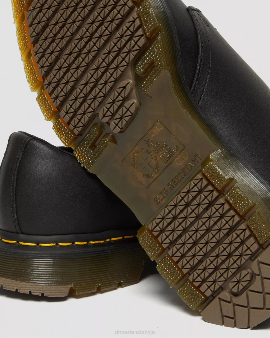 Dr. Martens apavi sievietes melna rūpnieciskā pilngraudu 1461 neslīdoši ādas oksfordas apavi LHJP297