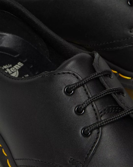 Dr. Martens apavi sievietes melna rūpnieciskā pilngraudu 1461 neslīdoši ādas oksfordas apavi LHJP297