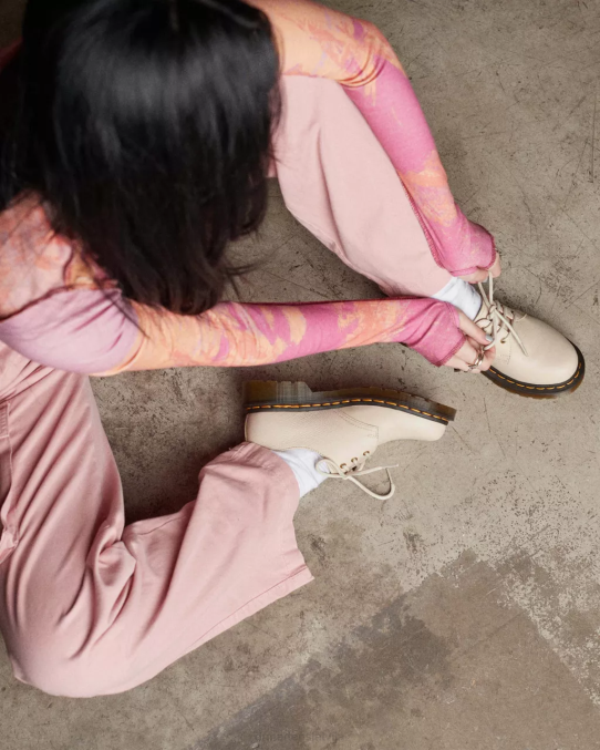 Dr. Martens apavi sievietes pergamenta smilškrāsas virdžīnija 1461 Virdžīnijas ādas oksfordas kurpes LHJP322