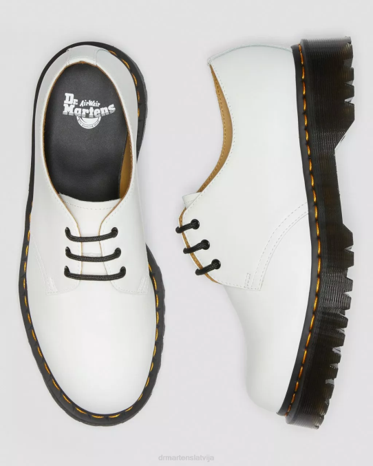 Dr. Martens apavi sievietes balta gluda 1461 bex gludas ādas oksfordas kurpes LHJP235