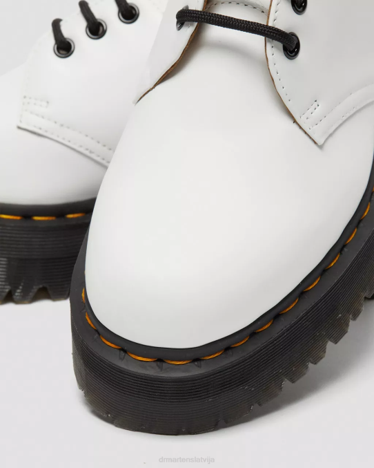 Dr. Martens apavi sievietes balta pulēta gluda 1461 gludas ādas platformas kurpes LHJP230
