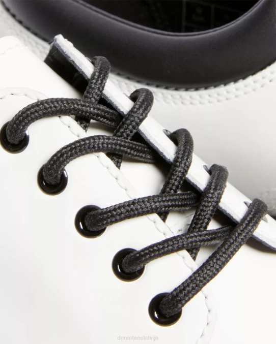 Dr. Martens apavi sievietes balta pulēta gluda 8053 ādas platformas ikdienas apavi LHJP231