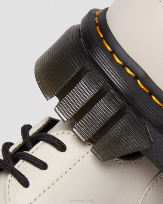 Dr. Martens apavi sievietes bruģakmens pelēks nappa lux audrick nappa ādas platformas kurpes LHJP232