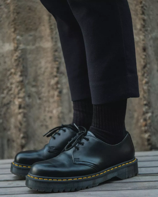 Dr. Martens apavi sievietes melna gluda 1461 bex gludas ādas oksfordas kurpes LHJP220