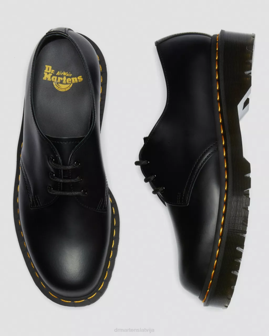 Dr. Martens apavi sievietes melna gluda 1461 bex gludas ādas oksfordas kurpes LHJP220