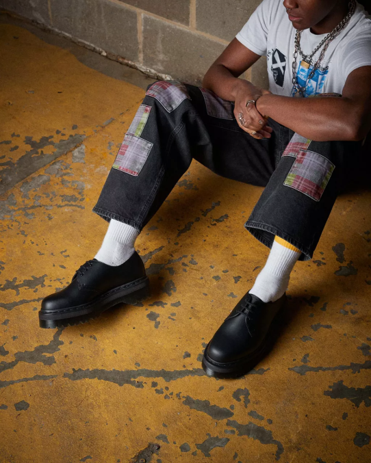 Dr. Martens apavi sievietes melnais felikss noberzt vegan 1461 mono felix platformas kurpes LHJP223