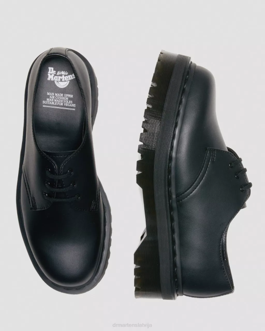 Dr. Martens apavi sievietes melnais felikss noberzt vegan 1461 mono felix platformas kurpes LHJP223