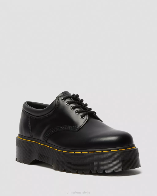 Dr. Martens apavi sievietes melni pulēti gludi 8053 ādas platformas ikdienas apavi LHJP216