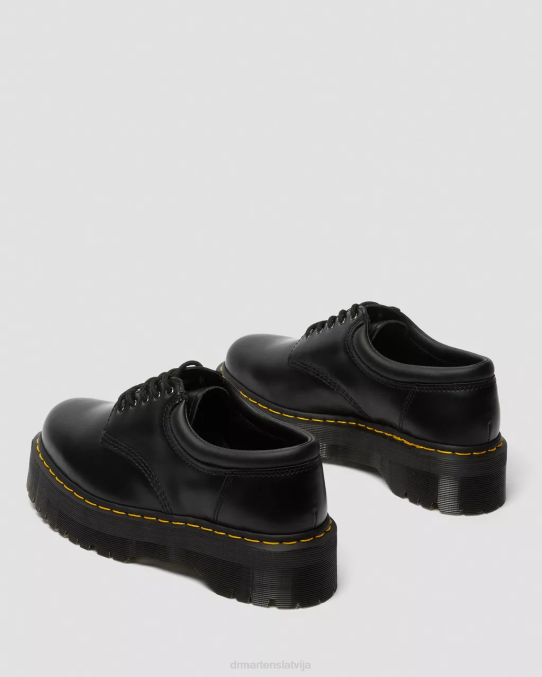 Dr. Martens apavi sievietes melni pulēti gludi 8053 ādas platformas ikdienas apavi LHJP216