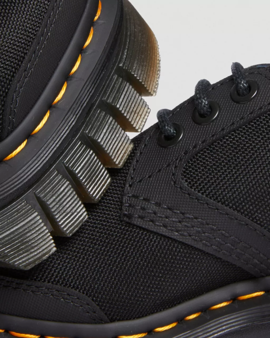 Dr. Martens apavi sievietes melns ajax un īpaši izturīgs audrick poli un ādas platformas kurpes LHJP239