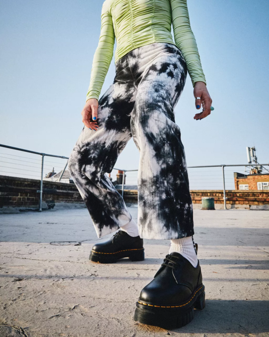 Dr. Martens apavi sievietes melns nappa lux audrick nappa ādas platformas kurpes LHJP217