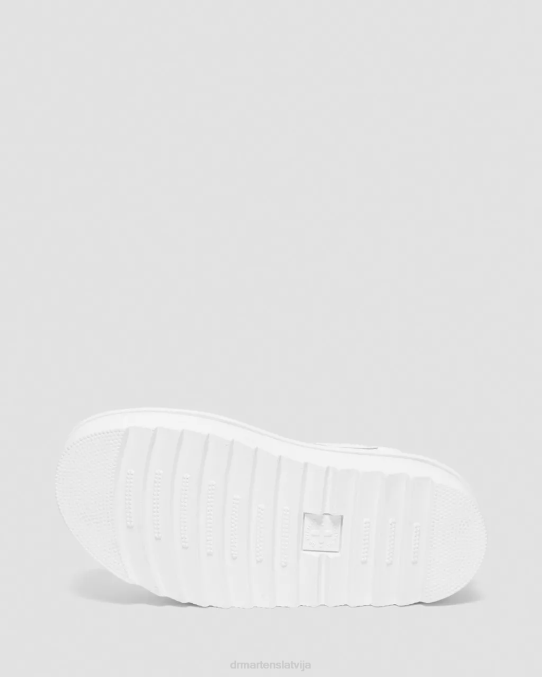 Dr. Martens apavi sievietes balts hidro voss mono ādas sandales ar platformas siksnu LHJP277