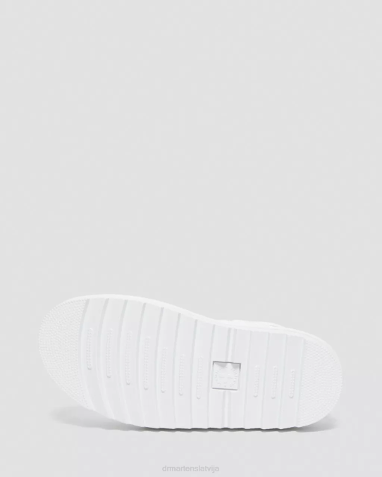 Dr. Martens apavi sievietes balts hidro voss mono hidro ādas siksnu sandales LHJP352