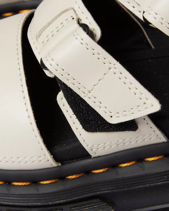 Dr. Martens apavi sievietes bruģakmens pelēks nappa lux ricki nappa lux ādas 3 siksnu platformas sandales LHJP268