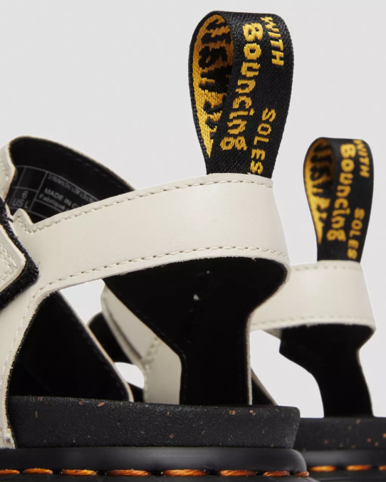 Dr. Martens apavi sievietes bruģakmens pelēks nappa lux ricki nappa lux ādas 3 siksnu platformas sandales LHJP268