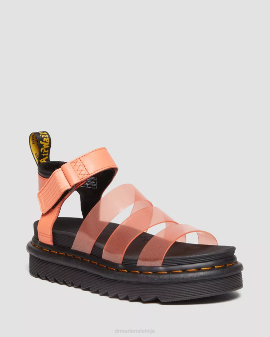 Dr. Martens apavi sievietes koraļļu pisa blaire jelly glitter strap sandales LHJP350