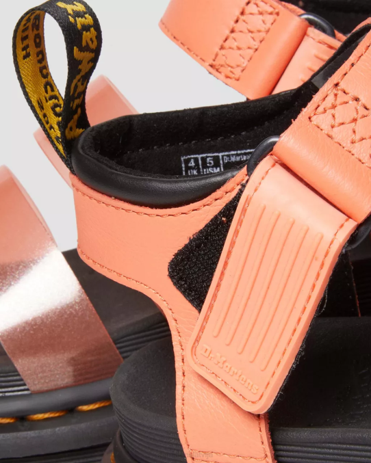 Dr. Martens apavi sievietes koraļļu pisa blaire jelly glitter strap sandales LHJP350