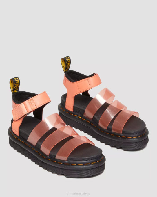 Dr. Martens apavi sievietes koraļļu pisa blaire jelly glitter strap sandales LHJP350