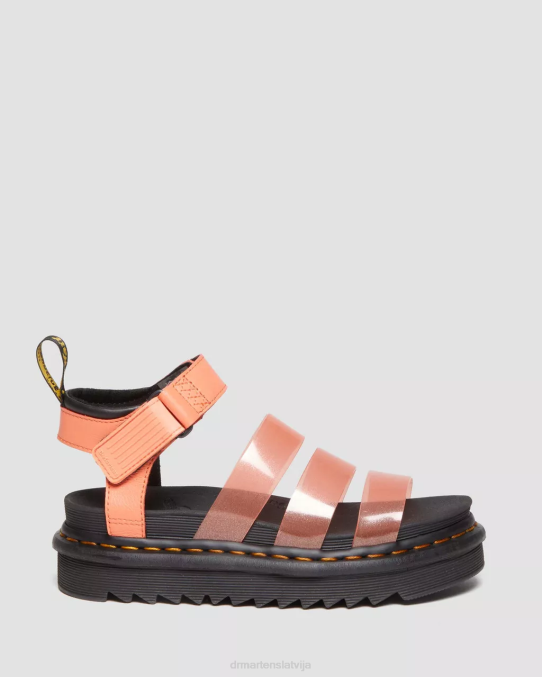 Dr. Martens apavi sievietes koraļļu pisa blaire jelly glitter strap sandales LHJP350