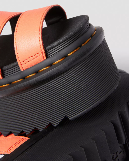 Dr. Martens apavi sievietes koraļļu pisa blaire pisa ādas platformas siksnu sandales LHJP264