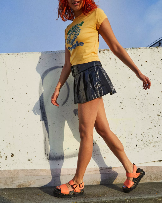 Dr. Martens apavi sievietes koraļļu pisa voss pisa ādas siksnu sandales LHJP276