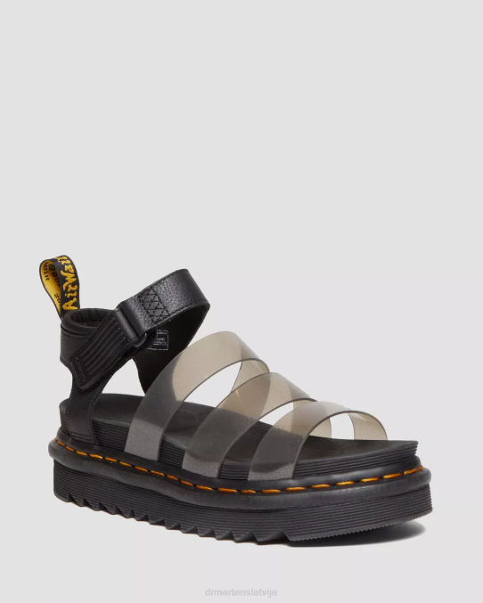 Dr. Martens apavi sievietes melnā pisa blaire jelly glitter strap sandales LHJP351