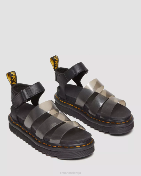 Dr. Martens apavi sievietes melnā pisa blaire jelly glitter strap sandales LHJP351