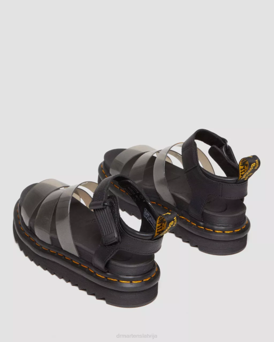 Dr. Martens apavi sievietes melnā pisa blaire jelly glitter strap sandales LHJP351