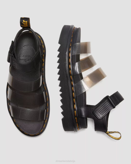 Dr. Martens apavi sievietes melnā pisa blaire jelly glitter strap sandales LHJP351