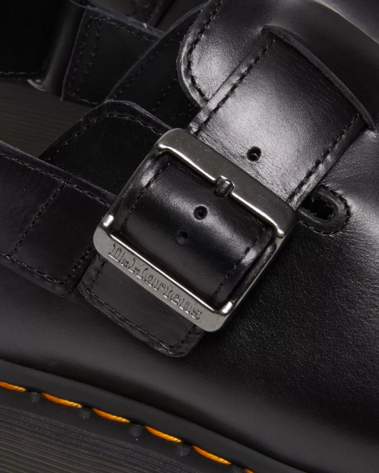 Dr. Martens apavi sievietes melns brendo jorge ii brando ādas slingback mūlis LHJP344