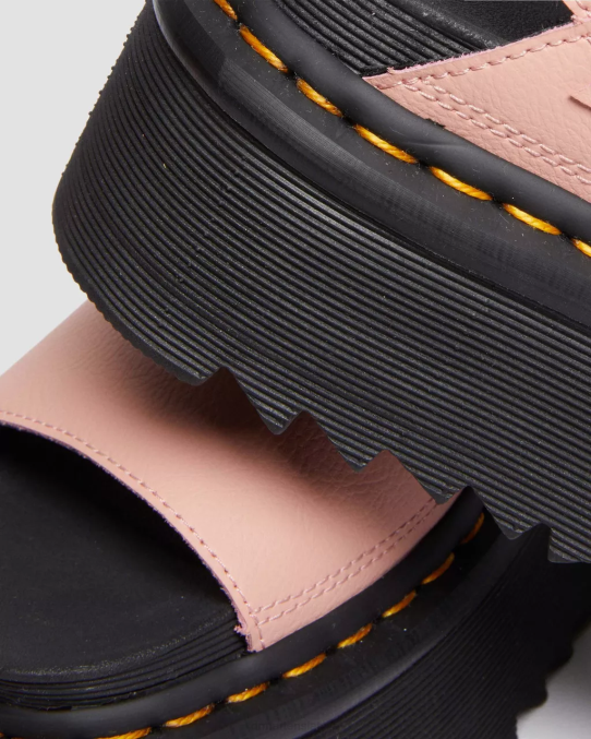 Dr. Martens apavi sievietes melns un rozā voss athena ādas platformas sandales LHJP260