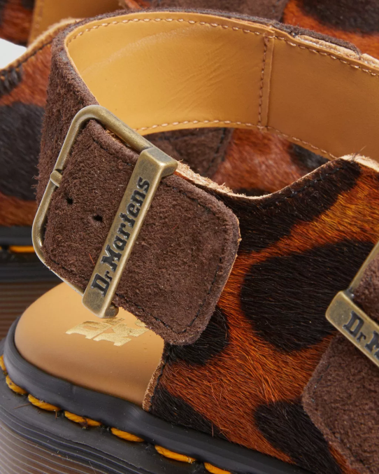 Dr. Martens apavi sievietes ocelot mati uz jorge izgatavots Anglijā matiem uz slingback mūļa LHJP346