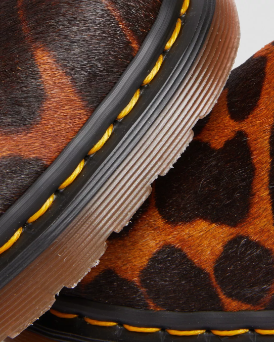 Dr. Martens apavi sievietes ocelot mati uz jorge izgatavots Anglijā matiem uz slingback mūļa LHJP346