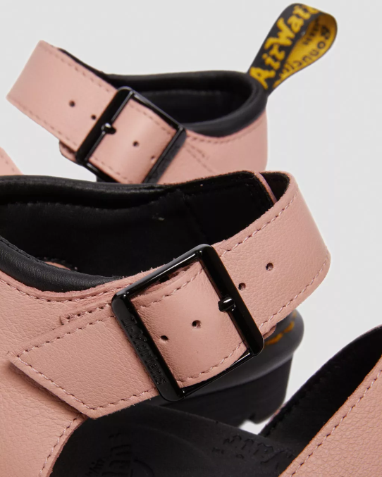 Dr. Martens apavi sievietes persiku bēša pisa blaire pisa ādas siksnu sandales LHJP263