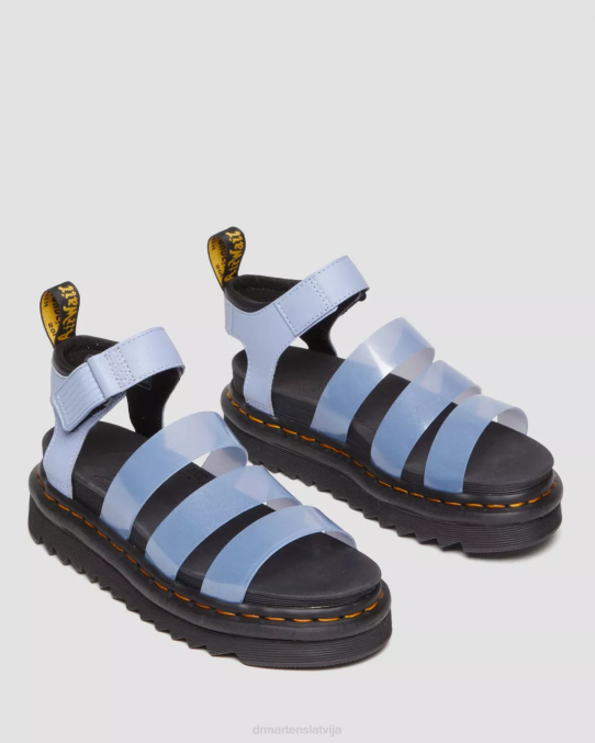Dr. Martens apavi sievietes zen zilā pisa blaire jelly glitter strap sandales LHJP353