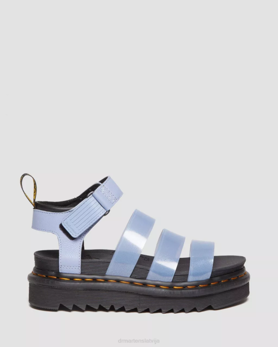 Dr. Martens apavi sievietes zen zilā pisa blaire jelly glitter strap sandales LHJP353