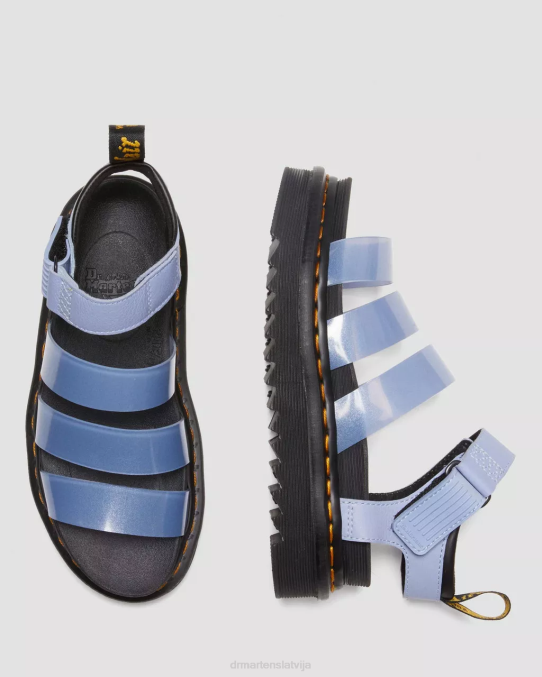 Dr. Martens apavi sievietes zen zilā pisa blaire jelly glitter strap sandales LHJP353