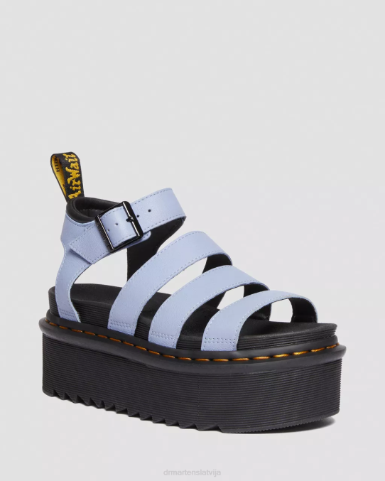 Dr. Martens apavi sievietes zen zilā pisa blaire pisa ādas platformas siksnu sandales LHJP265