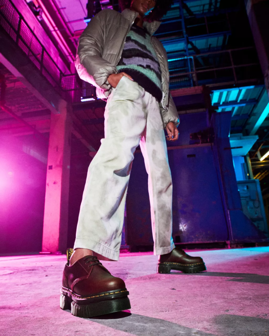 Dr. Martens apavi sievietes brūns brendo audrick brando ādas platformas kurpes LHJP236