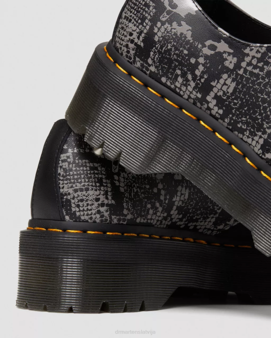 Dr. Martens apavi sievietes melna un pelēka fantoma ziedu ēna backhand 1461 dzīvnieku ādas un zamšādas platformas kurpes LHJP237