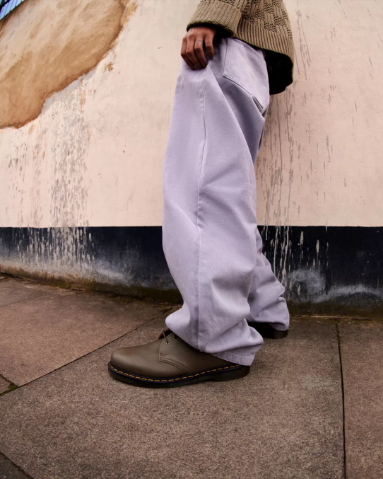 Dr. Martens apavi sievietes olīvu karāra 1461 Carrara ādas oksfordas kurpes LHJP292